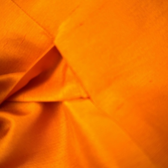 ICE Silk Orange Wrap Blouse Size Large - Picture 6 of 11